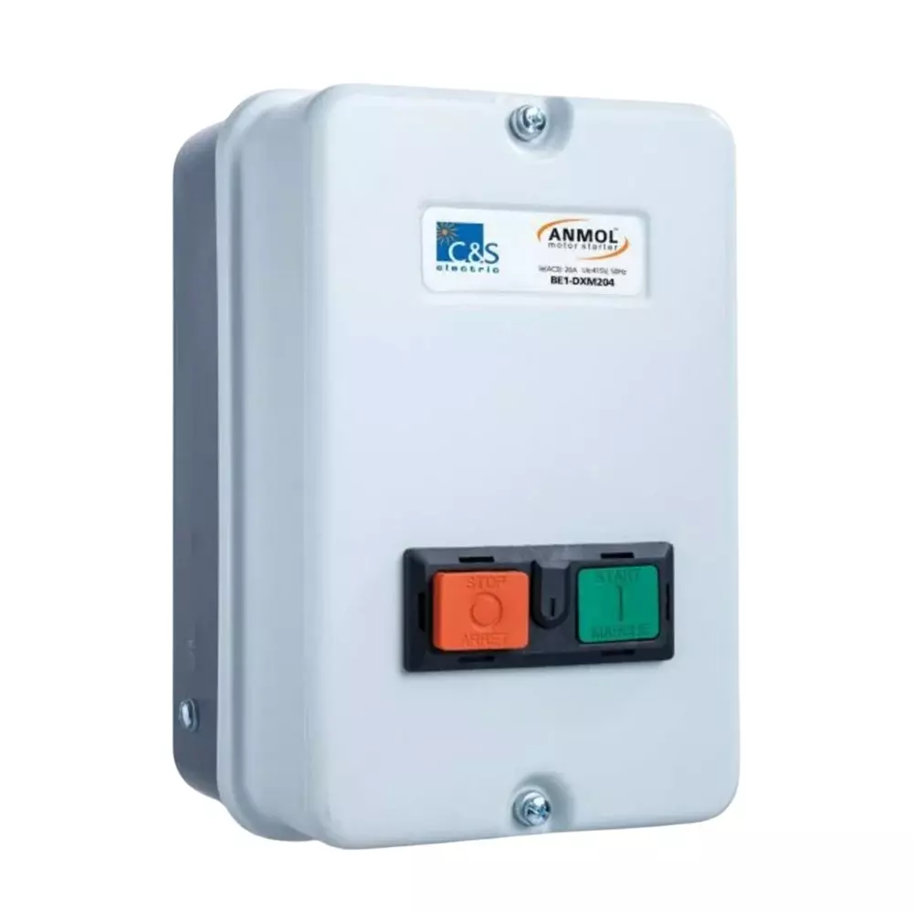C&S Electric CS1 Series Motor Starters 1.1/1.5 kW 3 Phase 2.5 - 4 Amp DOL (Direct-On-Line) Starter, BE1-DXM204308NR