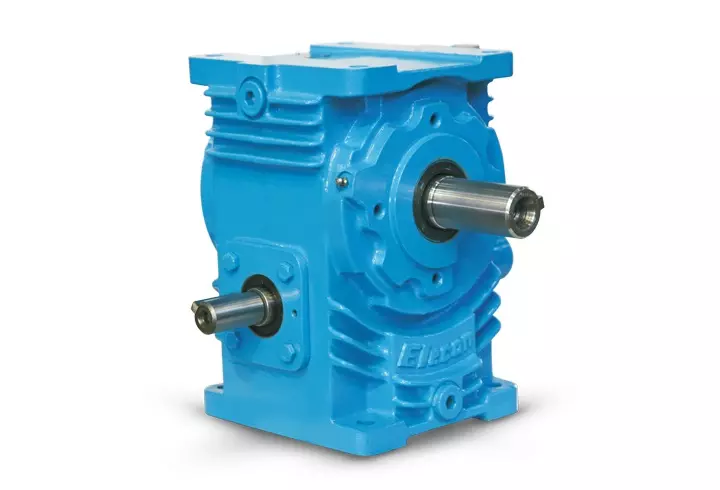 Elecon 50/1 NU Series SNUSM Postion E Worm Gearbox for 4 Pole 1 HP, Size 2-1/4 inch