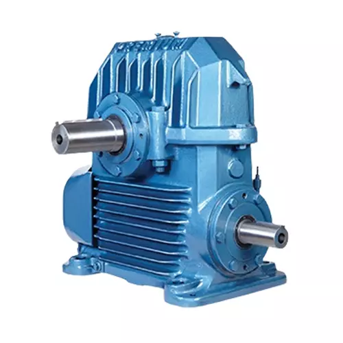 Premium Transmission 40/1 Adaptable Double Reduction Worm Gearbox For 4 Pole 1.68 kW 287 Size Motor