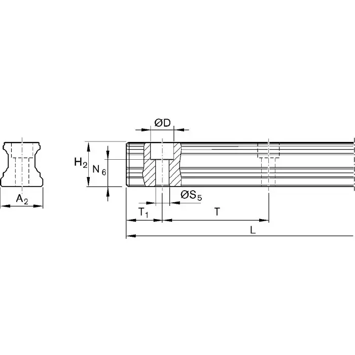 Bosch Rexroth R1605 Series, Linear Guide Rail 15 mm width 160 mm Length, R987261838