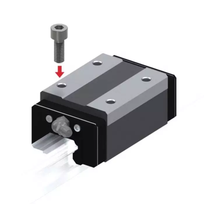 THK Linear Guide Carriage HSR, 35200N Dynamic Load, 23 mm Rail Width, HSR25LR1SS(GK)-THK