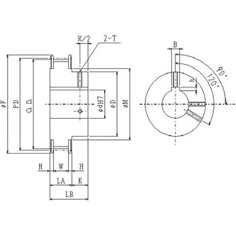 mitsuboshi-star-quick-s8m-timing-pulley-25-mm-s3-60s8m0250bf-48t3k