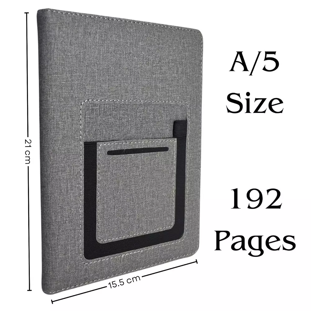 Staprico Hardcover Planner Diary A5 192 Page Grey