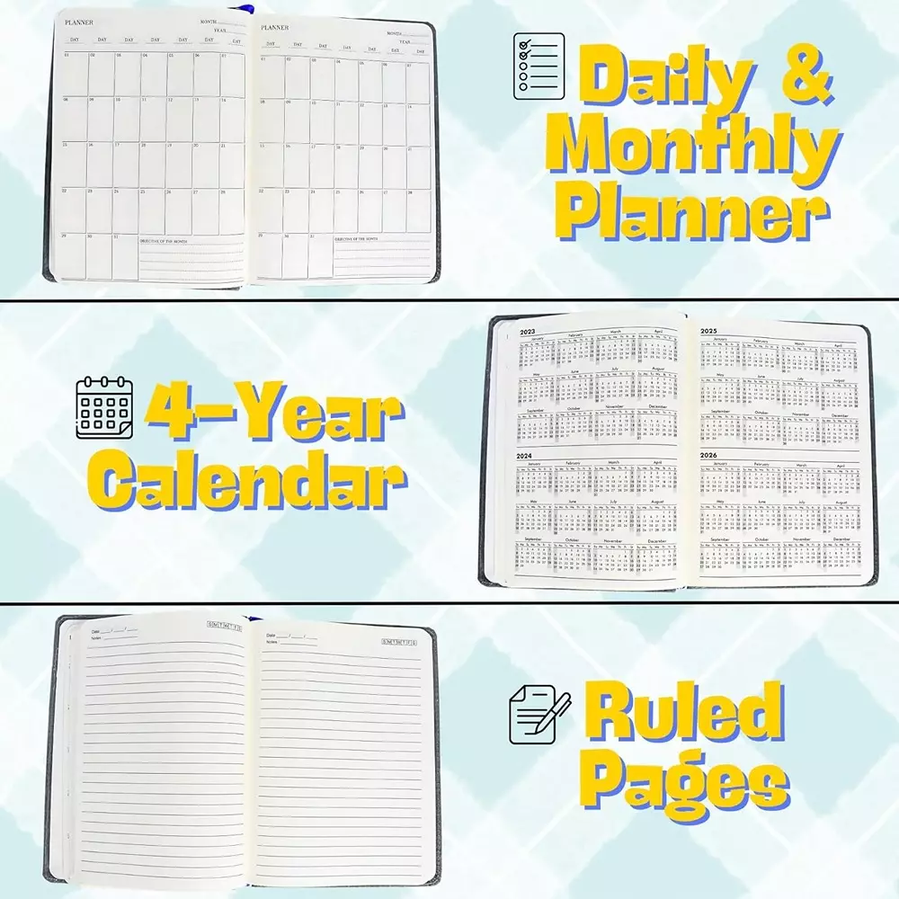 Staprico Hardcover Planner Diary A5 192 Page Grey