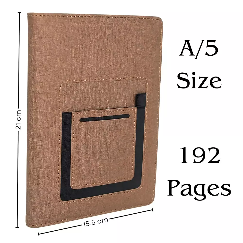 Staprico Hardcover Planner Diary A5 192 Page Brown