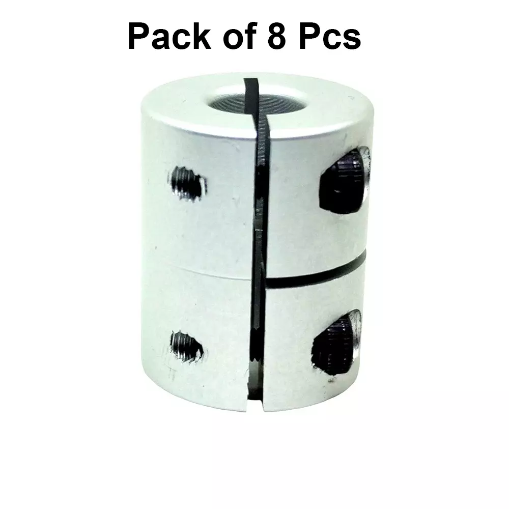 invento-rigid-self-centering-shaft-coupling-aluminium-20-mm-outer-diameter-25-mm-length-silver-isc-167-n4-pack-of-8-pcs