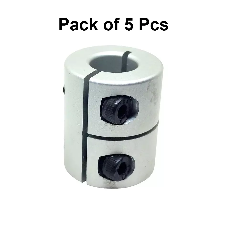 invento-rigid-self-centering-shaft-coupling-aluminium-25-mm-outer-diameter-30-mm-length-silver-isc-507-n3-pack-of-5-pcs