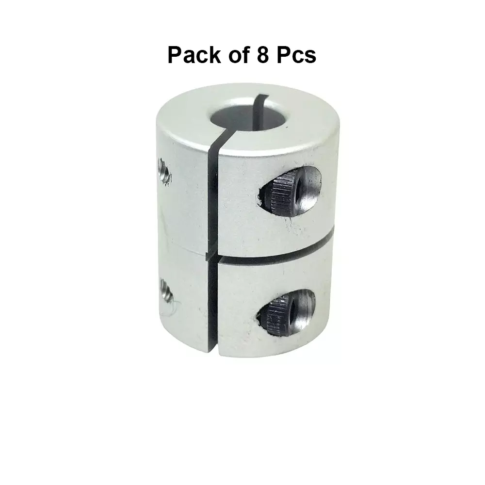 invento-rigid-self-centering-shaft-coupling-aluminum-20-mm-outer-diameter-25-mm-length-silver-isc-081-n4-pack-of-8-pcs