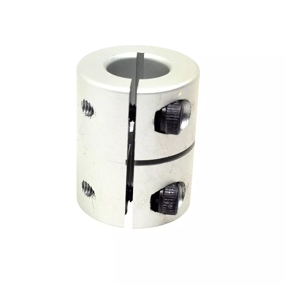 Invento Rigid Self Centering Shaft Coupling Aluminum 20 mm Outer Diameter 25 mm Length Silver, ISC 087-N1 (Pack of 2 Pcs)