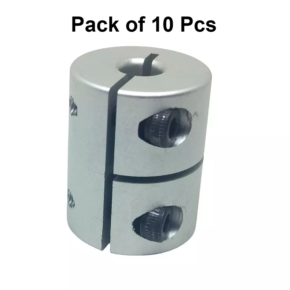 invento-rigid-self-centering-shaft-coupling-aluminium-20-mm-outer-diameter-25-mm-length-silver-isc-148-n5-pack-of-10-pcs
