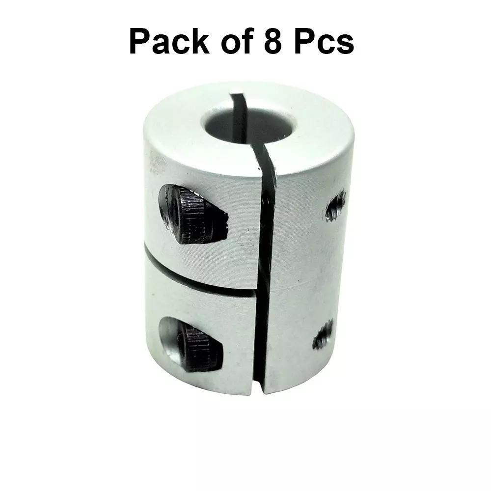 invento-rigid-self-centering-shaft-coupling-aluminium-20-mm-outer-diameter-25-mm-length-silver-isc-154-n4-pack-of-8-pcs