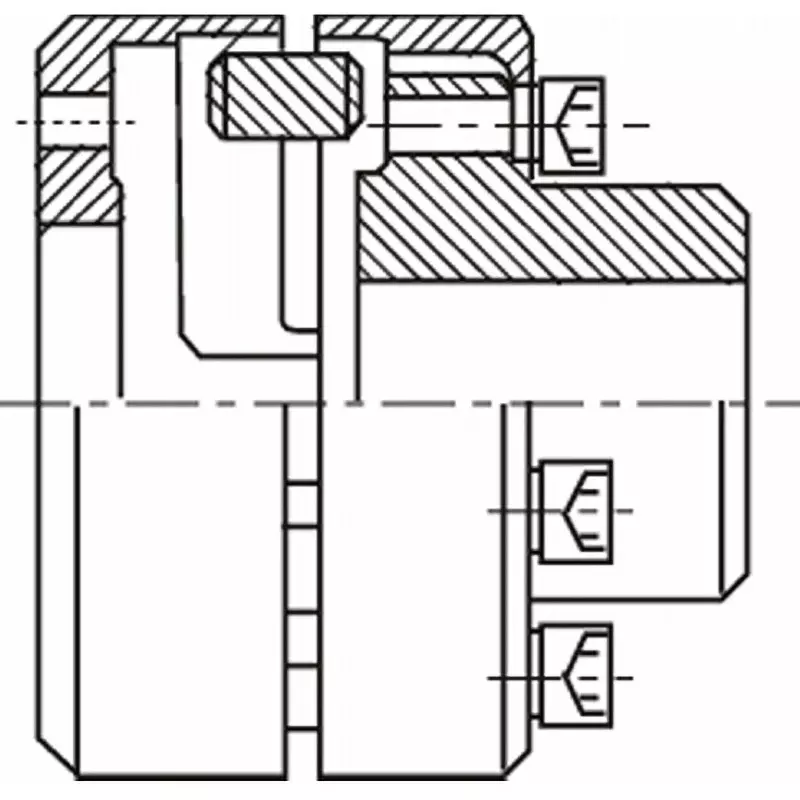 Mitsuboshi Nomex FG Type Chan Coupling Overall Length 121.5 mm, Max Torque 471 Nm, 5000 RPM, FG128