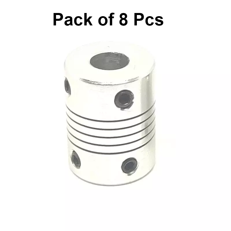 invento-flexible-shaft-coupling-aluminium-20-mm-outer-diameter-25-mm-length-silver-isc-991-x4-pack-of-8-pcs