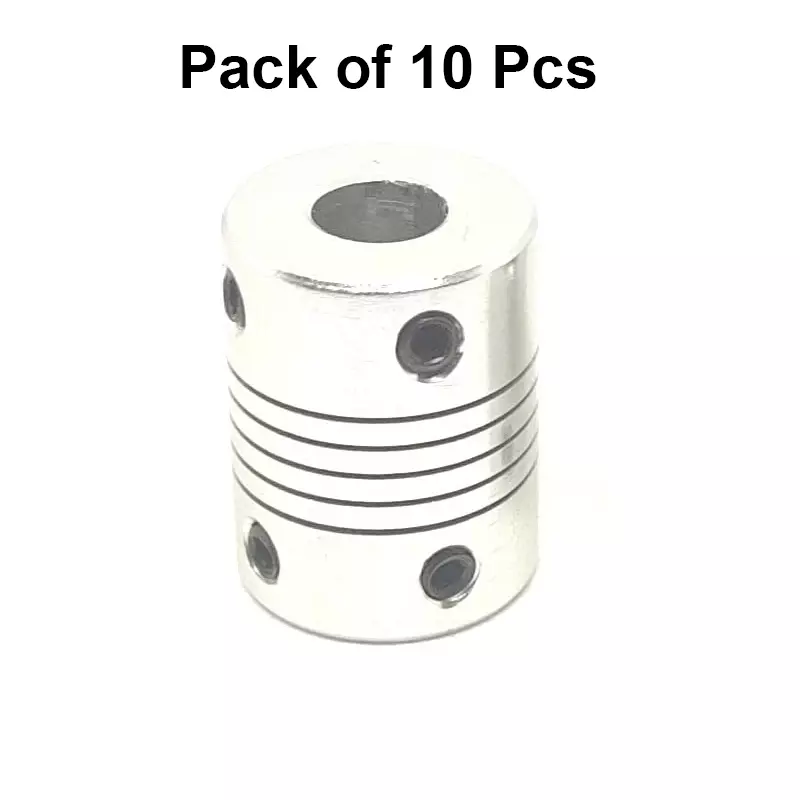 invento-flexible-shaft-coupling-aluminium-20-mm-outer-diameter-25-mm-length-silver-isc-991-x5-pack-of-10-pcs