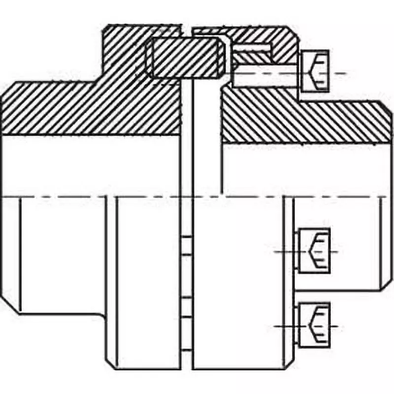 Mitsuboshi Nomex G Type Chan Coupling Overall Length 133 mm, Max Torque 294 Nm, 6000 RPM, Nor-Mex G112