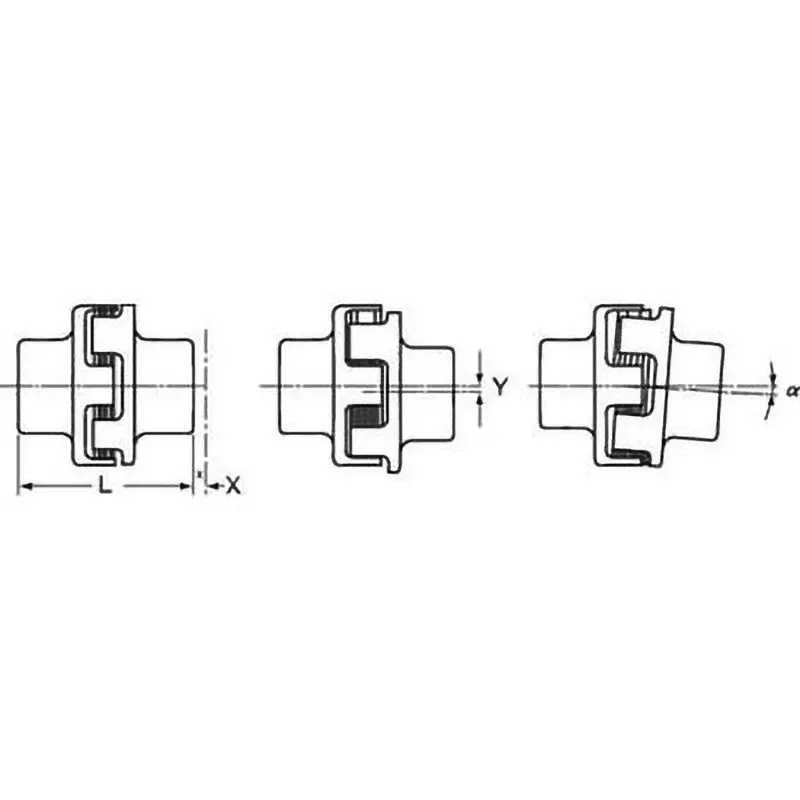 Mitsuboshi Hyperflex MT Type Elastic Body Coupling Compatible Size 60, MT-60U