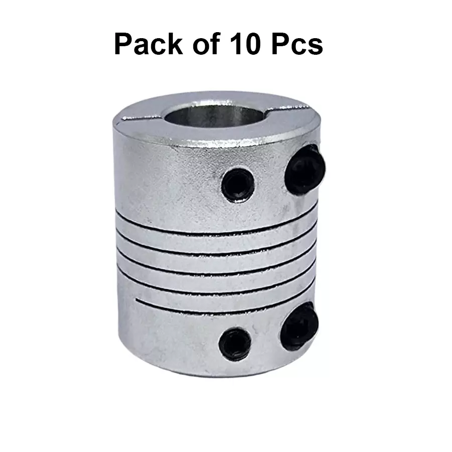 invento-self-centering-flexible-shaft-coupling-aluminum-25-mm-outer-diameter-30-mm-length-silver-isc-005-n5-pack-of-10-pcs