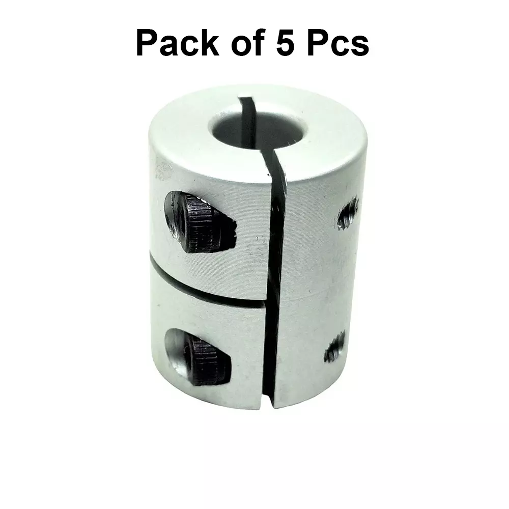 invento-rigid-self-centering-shaft-coupling-aluminium-20-mm-outer-diameter-25-mm-length-silver-isc-154-n3-pack-of-5-pcs