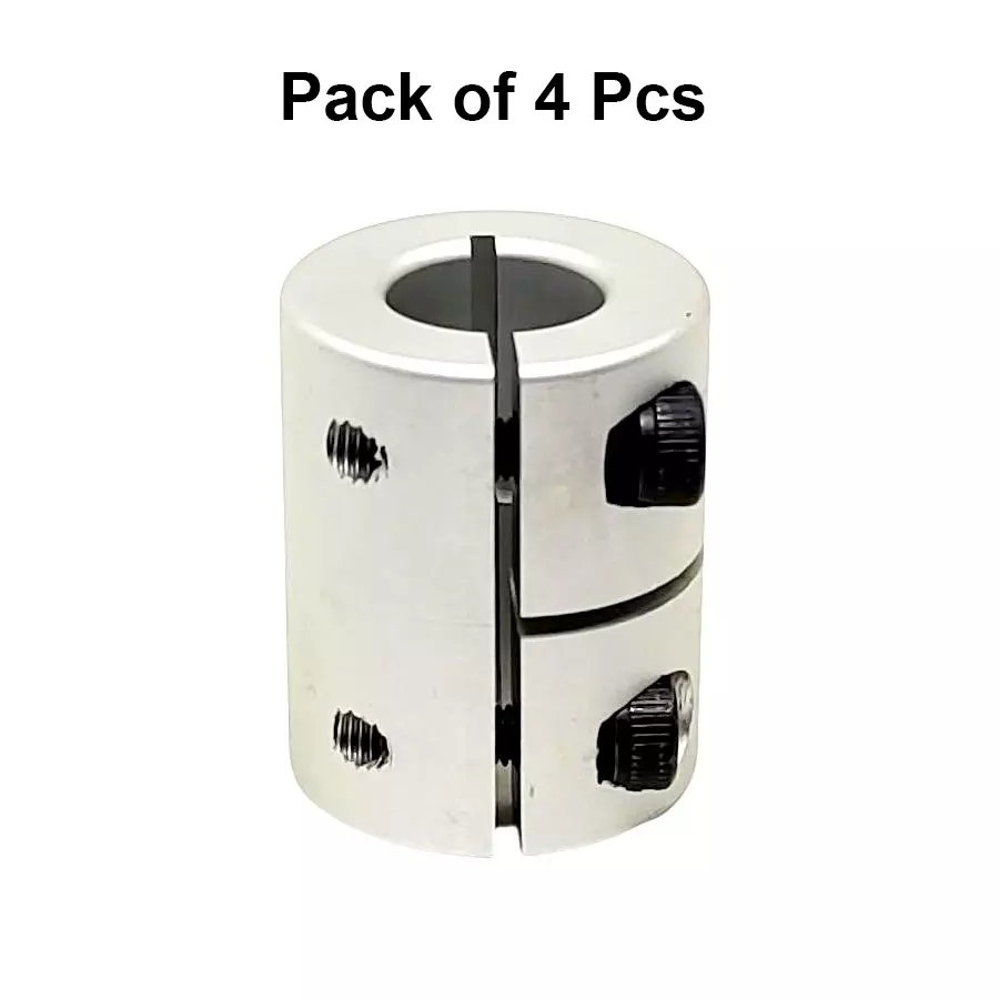 invento-rigid-self-centering-shaft-coupling-aluminium-20-mm-outer-diameter-25-mm-length-silver-isc-178-n2-pack-of-4-pcs