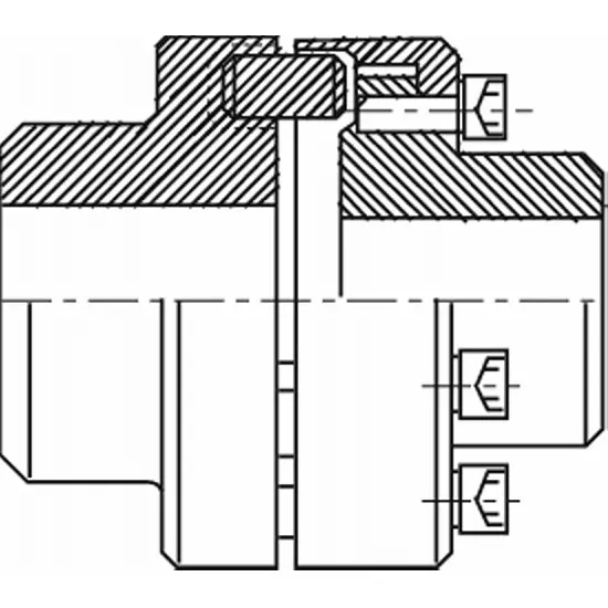 Mitsuboshi Nomex G Type Chan Coupling Overall Length 133 mm, Max Torque 294 Nm, 6000 RPM, G112