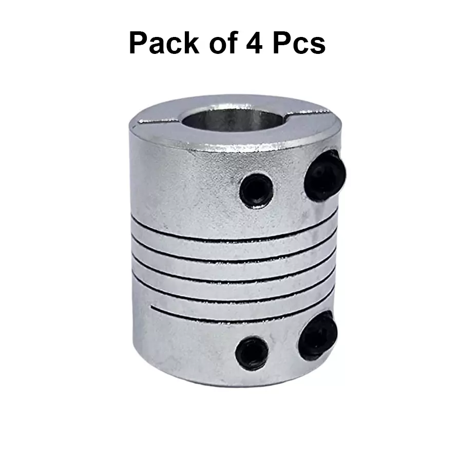 invento-self-centering-flexible-shaft-coupling-aluminum-25-mm-outer-diameter-30-mm-length-silver-isc-005-n2-pack-of-4-pcs