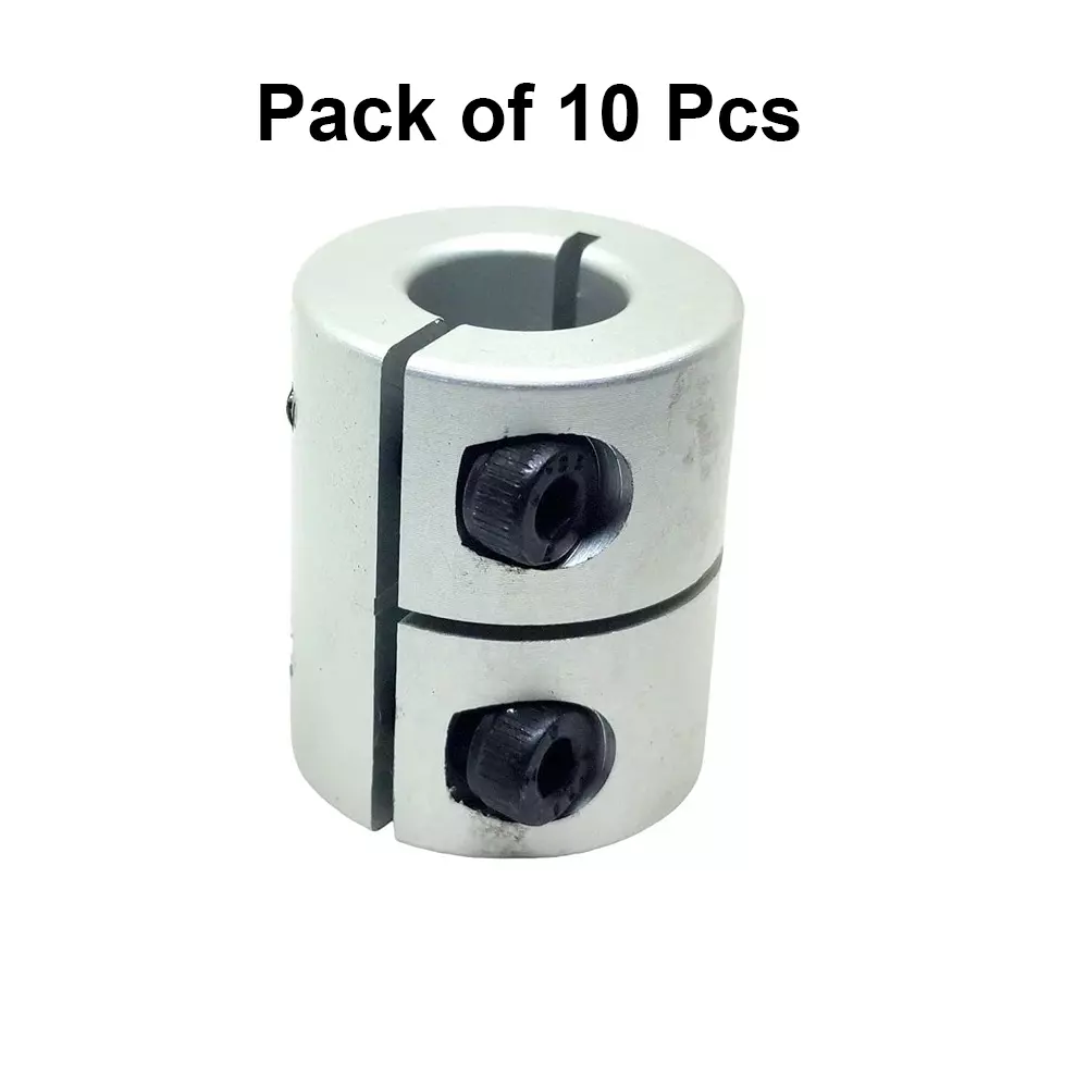 invento-rigid-self-centering-shaft-coupling-aluminium-25-mm-outer-diameter-30-mm-length-silver-isc-507-n5-pack-of-10-pcs