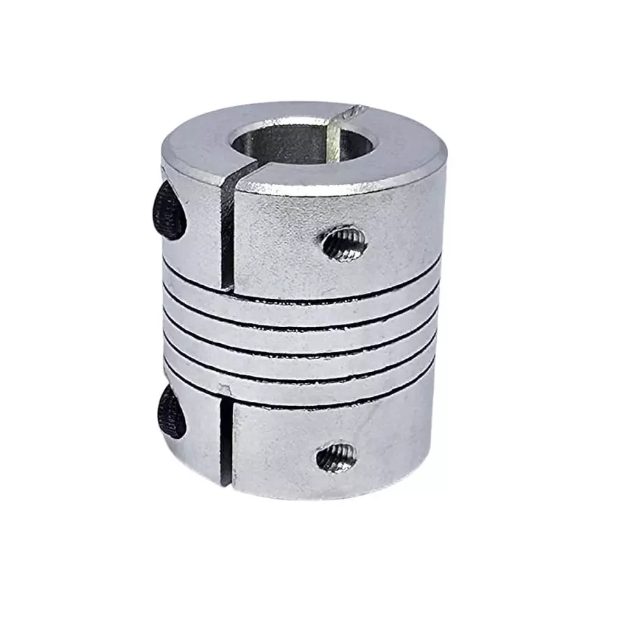 invento-self-centering-flexible-shaft-coupling-aluminum-25-mm-outer-diameter-30-mm-length-silver-isc-005-n3-pack-of-5-pcs