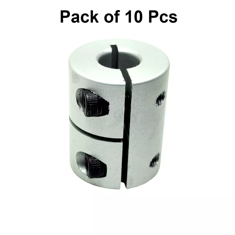 invento-rigid-self-centering-shaft-coupling-aluminium-20-mm-outer-diameter-25-mm-length-silver-isc-154-n5-pack-of-10-pcs