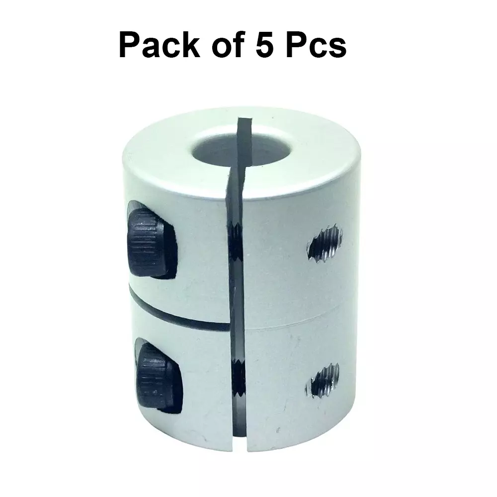 invento-rigid-self-centering-shaft-coupling-aluminium-25-mm-outer-diameter-30-mm-length-silver-isc-287-n3-pack-of-5-pcs