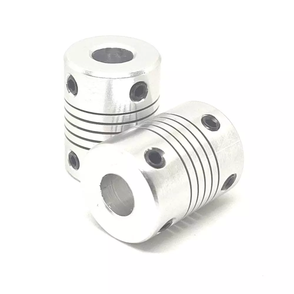 invento-flexible-shaft-coupling-aluminium-20-mm-outer-diameter-25-mm-length-silver-isc-990-x4-pack-of-8-pcs