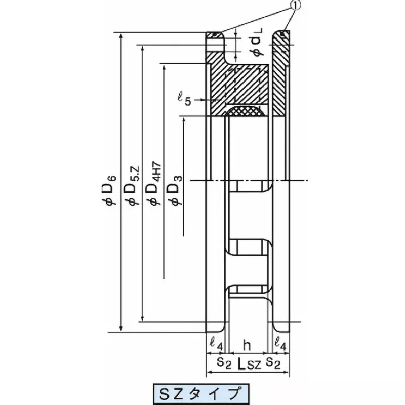 Mitsuboshi S Series SZ Type Chan Coupling Overall Length 44 mm, Max Torque 167 Nm, 7250 RPM, SZ100