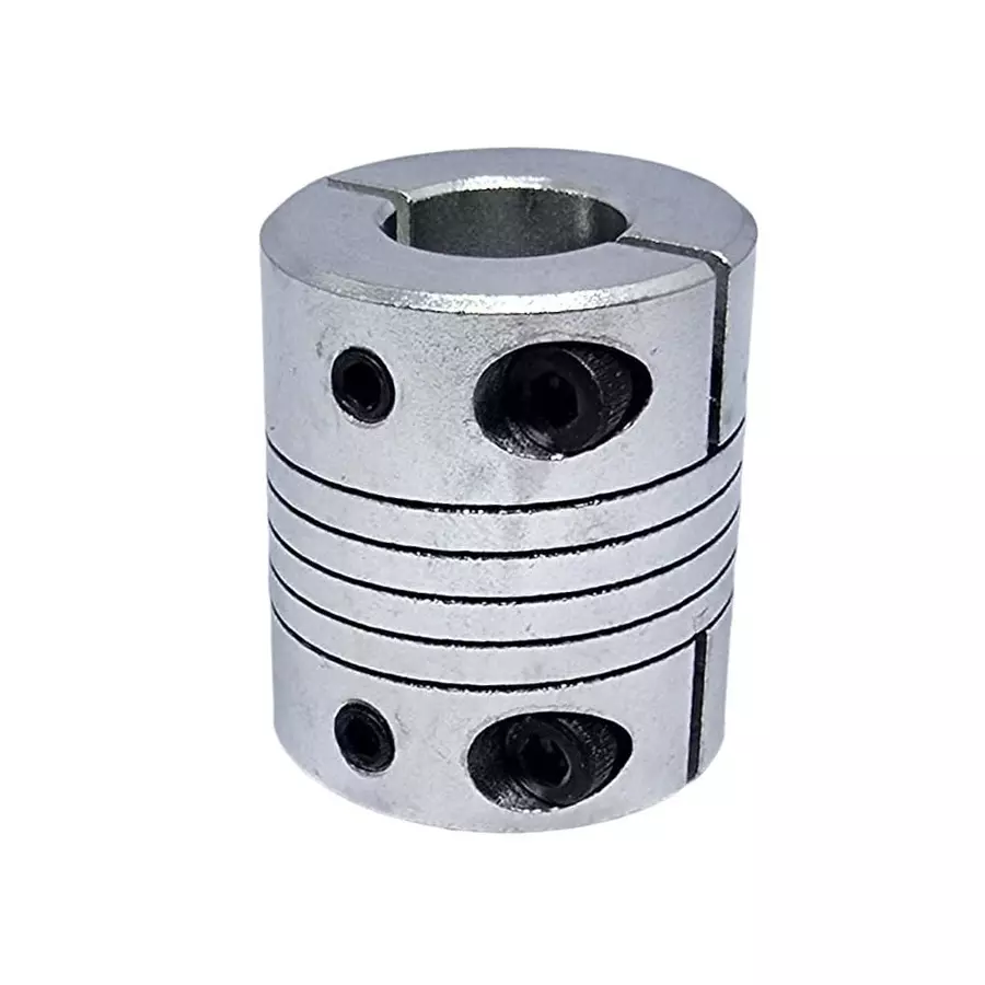 invento-self-centering-flexible-shaft-coupling-aluminum-25-mm-outer-diameter-30-mm-length-silver-isc-005-n1-pack-of-2-pcs