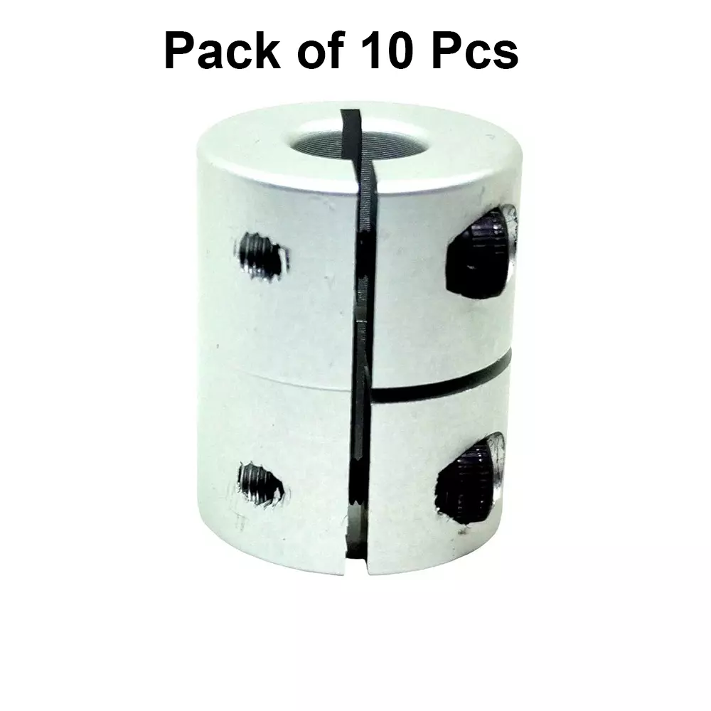 invento-rigid-self-centering-shaft-coupling-aluminium-20-mm-outer-diameter-25-mm-length-silver-isc-167-n5-pack-of-10-pcs