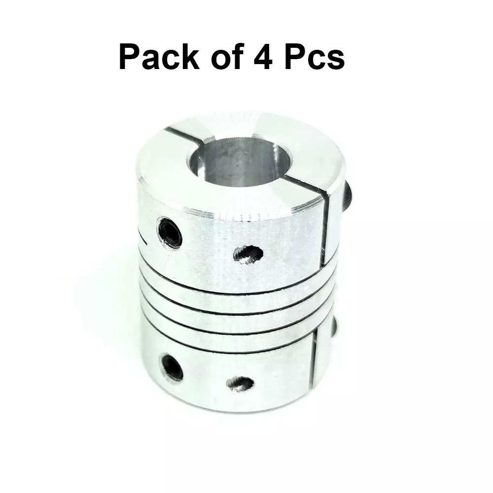 invento-self-centering-flexible-shaft-coupling-aluminium-25-mm-outer-diameter-30-mm-length-silver-isc-892-x2-pack-of-4-pcs