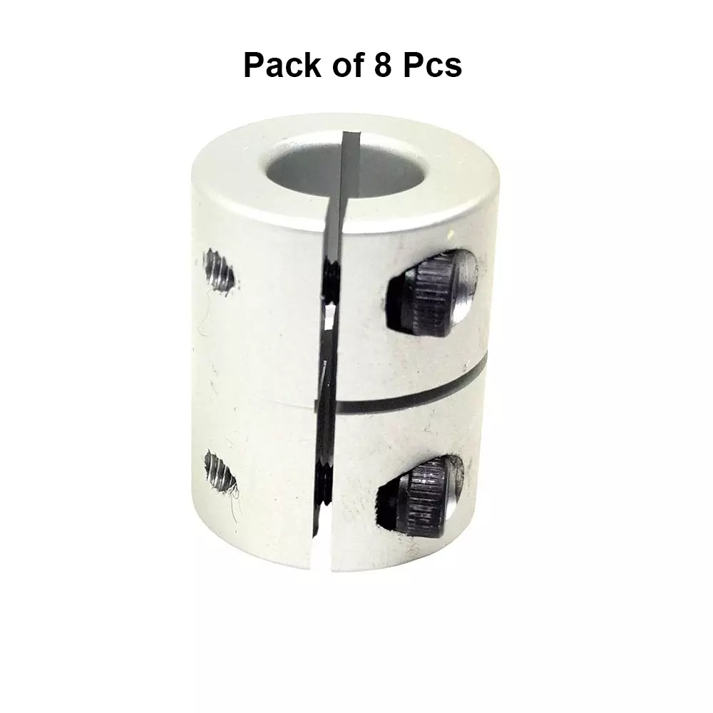invento-rigid-self-centering-shaft-coupling-aluminum-20-mm-outer-diameter-25-mm-length-silver-isc-087-n4-pack-of-8-pcs