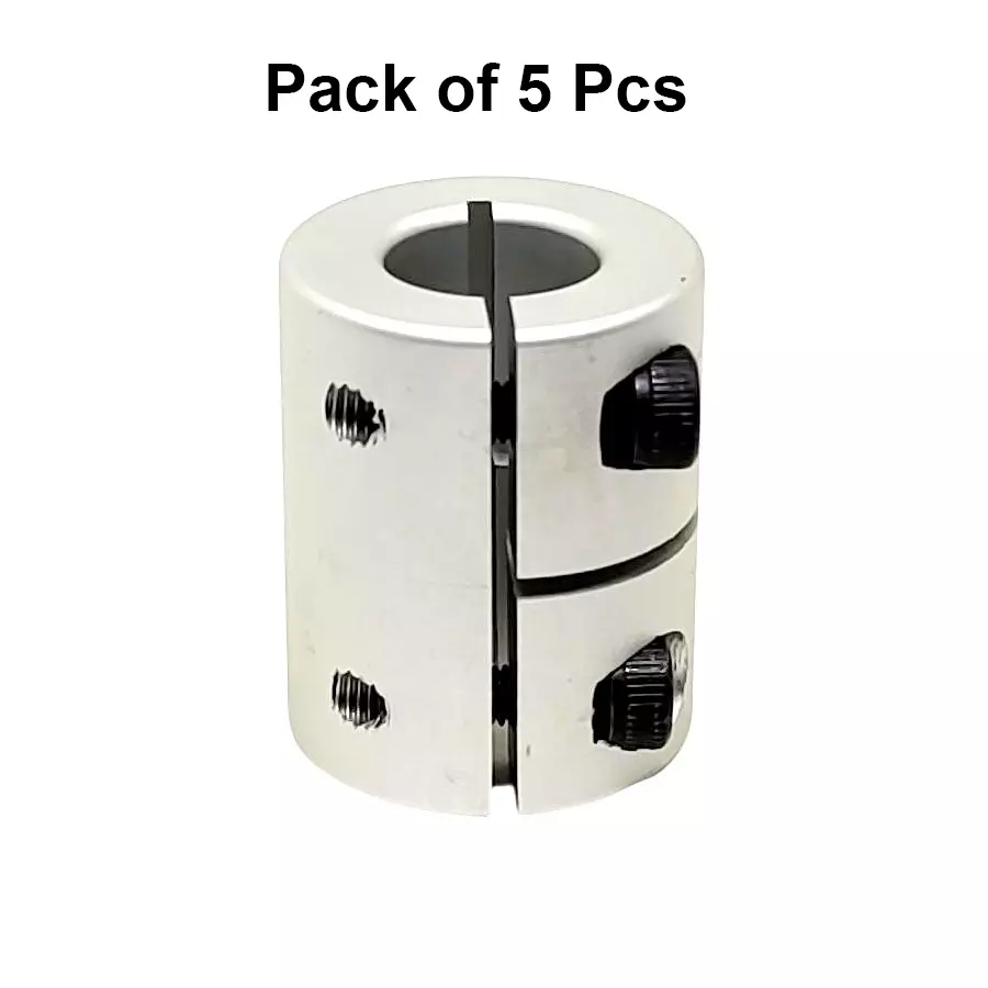 invento-rigid-self-centering-shaft-coupling-aluminium-20-mm-outer-diameter-25-mm-length-silver-isc-178-n3-pack-of-5-pcs