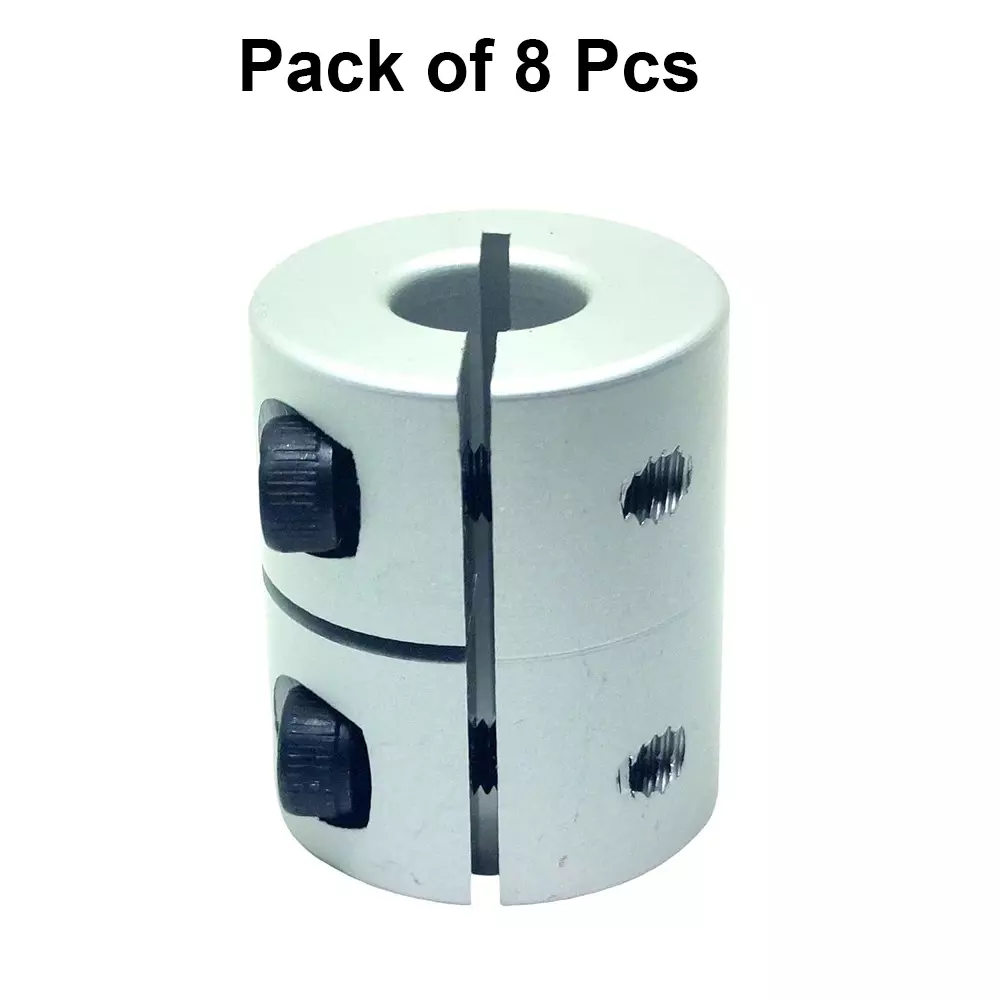 invento-rigid-self-centering-shaft-coupling-aluminium-25-mm-outer-diameter-30-mm-length-silver-isc-287-n4-pack-of-8-pcs