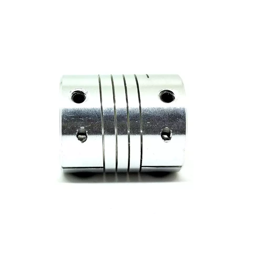 invento-self-centering-flexible-shaft-coupling-aluminium-25-mm-outer-diameter-30-mm-length-silver-isc-892-x5-pack-of-10-pcs