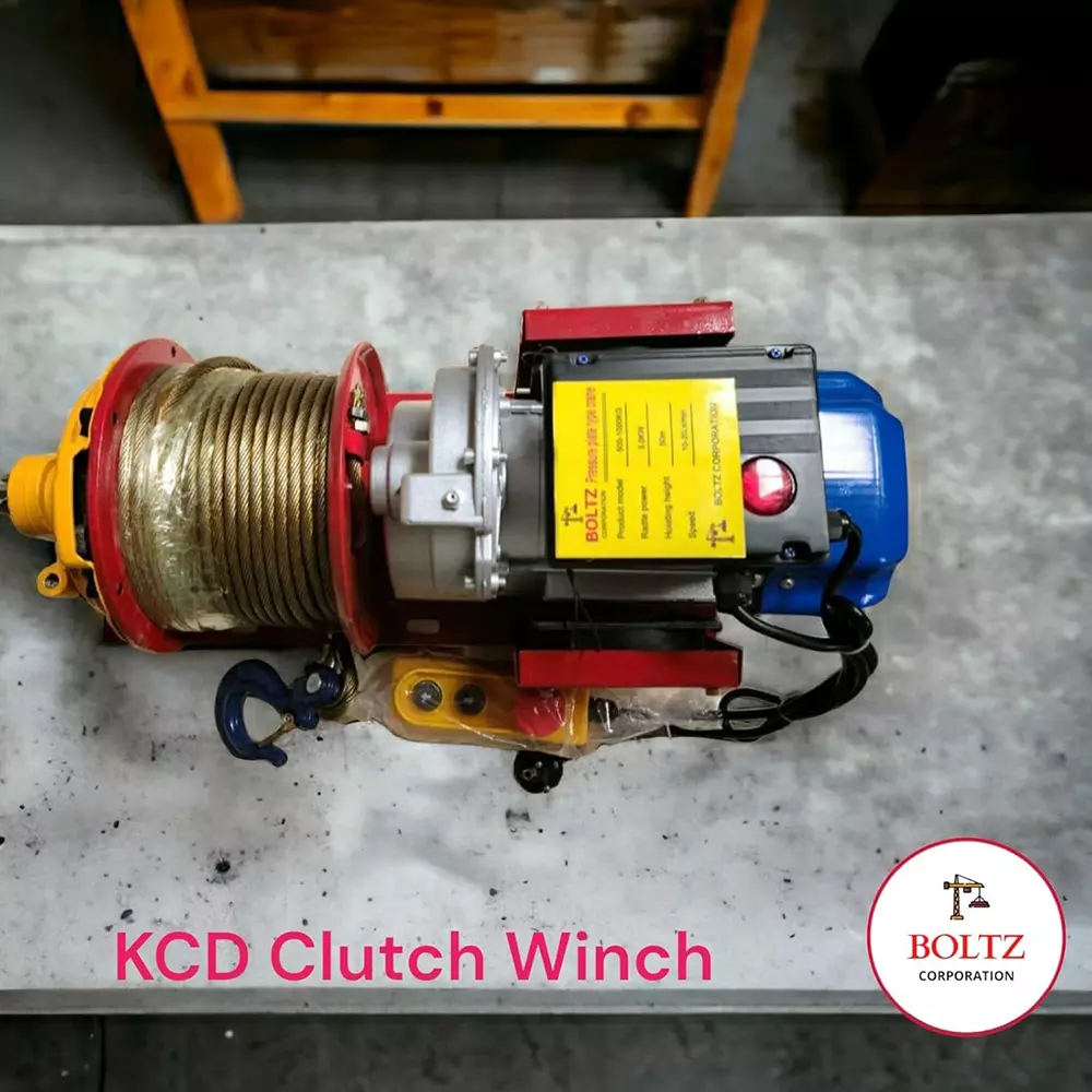 Boltz Corporation Construction Monkey Crane with 4 HP Winch Motor 500 Kg Load Capacity 8 mm Rope Dia. and 40 m Length