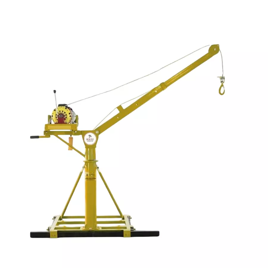 Boltz Corporation Electric Mini Construction Lifting Crane with 4 HP Clutch Motor 500 Kg Capacity 8 mm Rope Dia. and 40 m Length