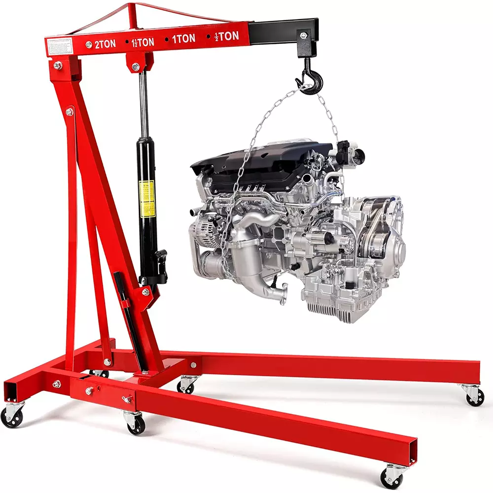 Boltz Corporation Hydraulic Engine Crane 2000 Kg Load Capacity with 2450 mm Lifting Height