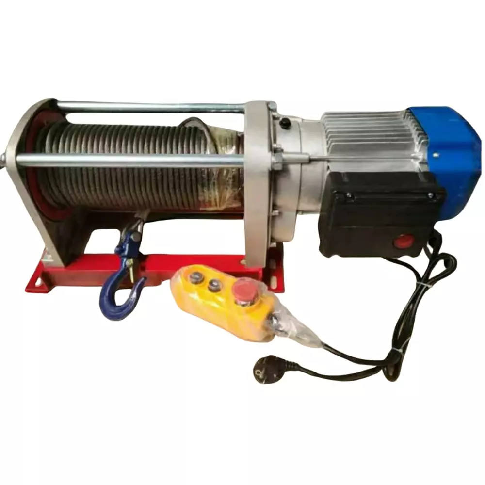 Boltz Corporation Construction Monkey Crane with 3.0 kW Electric KCD Winch 500–1000 Kg Capacity 8 mm Rope Dia, and 50 m Length