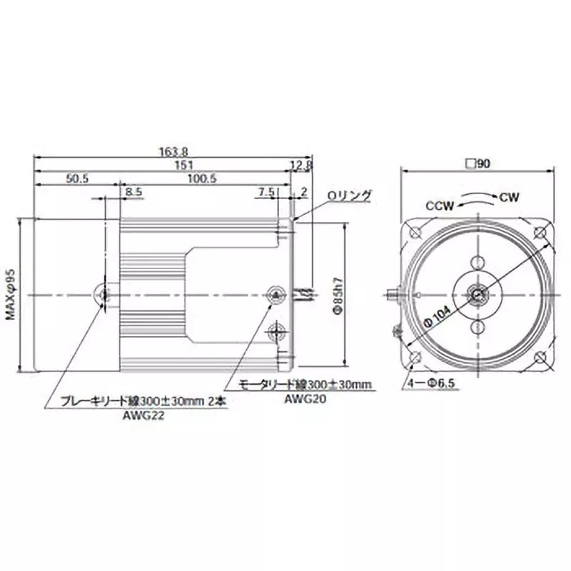 panasonic-new-g-series-small-geared-motor-with-three-phase-motor-and-brake-90-mm-size-200200220220-v-m9mx40gb4y