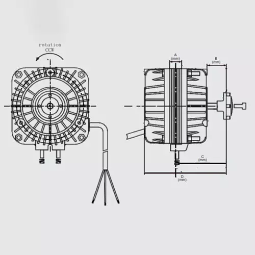 Trumaxx 16 W Shaded Pole Motor 220 V 250 mm Size, SAFE-AC-16W
