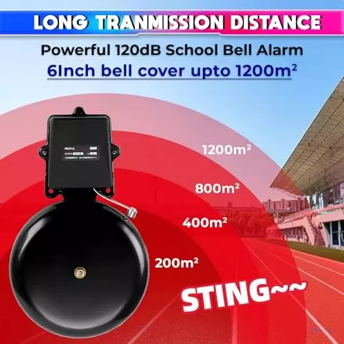 amicismart-automatic-school-bell-120-db-electric-gong-with-40-group-weekly-timer-220-vac-1-to-99-sec-adjustable-ring-time-1xsch-bell-time