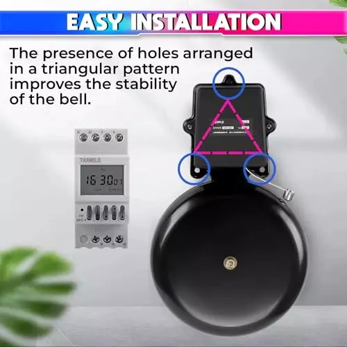 amicismart-automatic-school-bell-120-db-electric-gong-with-40-group-weekly-timer-220-vac-1-to-99-sec-adjustable-ring-time-1xsch-bell-time