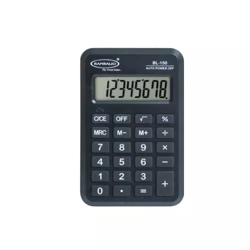 Bambalio Pocket Calculator 8 Digits-Large LCD Assorted Color, BL -150