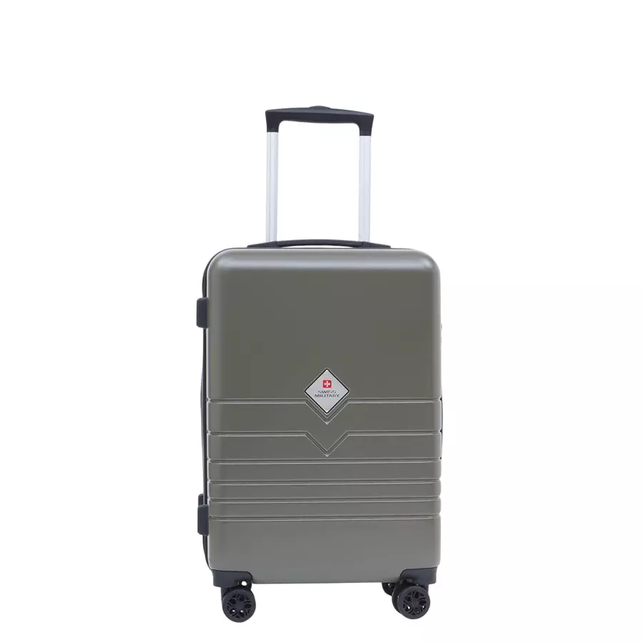 SWISS MILITARY Arctic Elite 44 L Olive Polycarbonate Spinner Suitcase, ARCTIC_HTL142_OLV_55CM