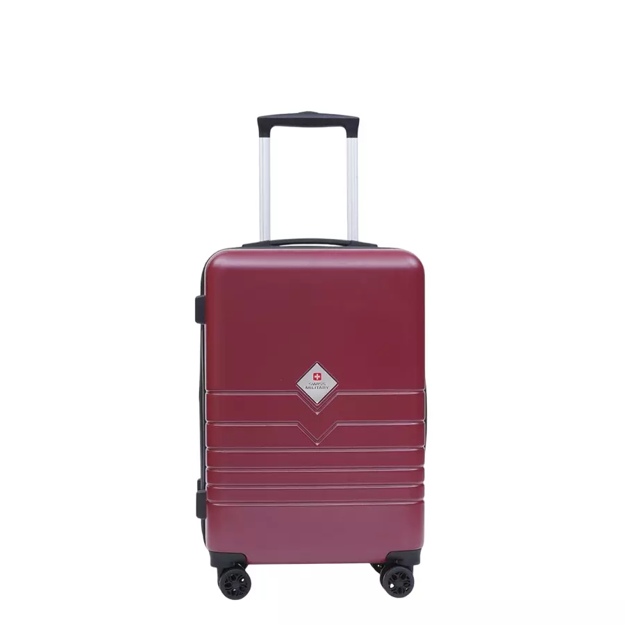 SWISS MILITARY Arctic Elite 44 L Wine Polycarbonate Spinner Suitcase, ARCTIC_HTL142_WNE_55CM