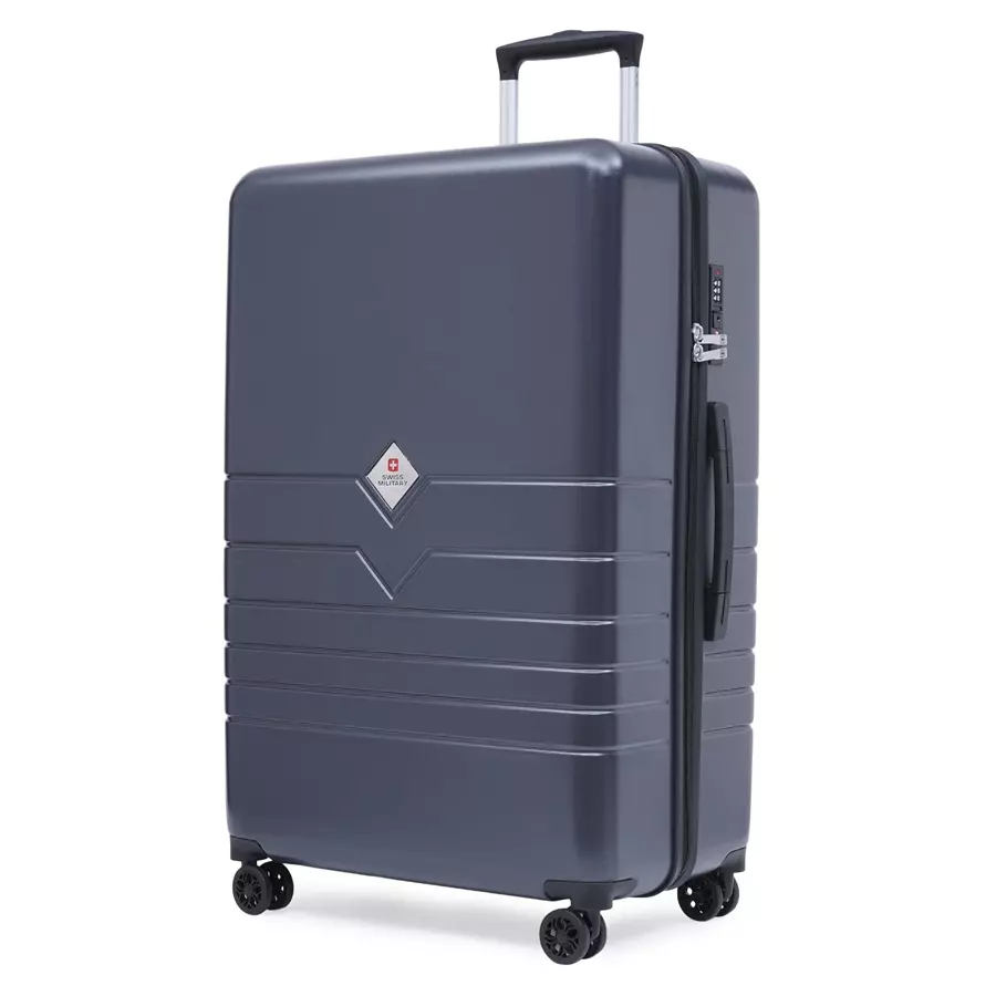 SWISS MILITARY Arctic Elite 103 L Grey Polycarbonate Spinner Suitcase, ARCTIC_HTL144_GRY_75CM
